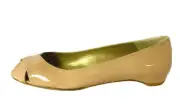 STUART WEITZMAN EXFLAT ADOBE ANILINE OPEN-TOE FLAT SZ 9.5, RETAIL $365