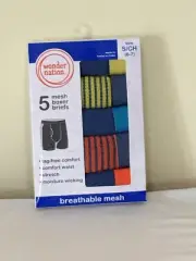 New Wonder Nation Boys Breathable Mesh Boxer Briefs Underwear 5pair/pack Stripes