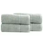 4PK Renee Taylor 650GSM Cambridge 80x160cm Bath Sheet Textured Towel Eucalyptus