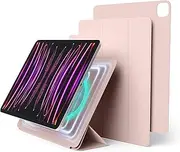 elago Magnetic Folio Case Compatible with iPad Pro 12.9 inch 6/5/4/3rd Gen, Air 13 M3/M2 -Back Plate can be Attached to Metal Material, Compatible with Apple Pencil and elago’s Pencil case (Sand Pink)