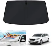 WindScreen Sun Shade for Kia Carnival 2015-2020 Blocks UV Rays Foldable Custom Sun Visor Protector