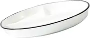 ERINGOGO Ceramic Food Plate Divided Serving Trays Stylish Portion Control for Healthy Eating