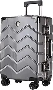 [Habrur] Checked Luggage Carry On Luggage Lightweight Luggage Scratch-Resistant Large Capacity No Zipper Luggage for Travel Suitcase Luggage Suitcase (Color : B, Size : 24in)