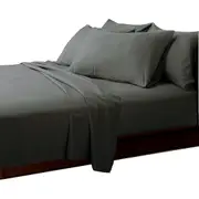 Dark Grey Bed Sheet Set 4 Piece 620 TC