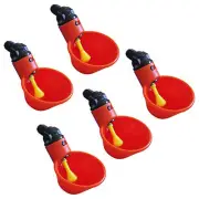 5PCS Poultry Water Drinking Cups Chicken Hen Quail Plastic Automatic Drinker
