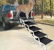 Pet Dog Car Step Stairs Cars SUV Folding Dog Ramp Lightweight Black (Z5)2