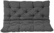 Porch Swing Bench Cushion with Backrest Replacement Cushion Outdoor Swing Seat Cushion 2/3 Seater Bench Pad Furniture Soft Mat with Ties for Patio Garden 150x100x8cm Dark Gray