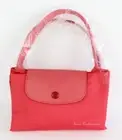 NWT LONGCHAMP Medium Le Pliage Club Leather Trim Tote, POMEGRANTE, MSRP $155