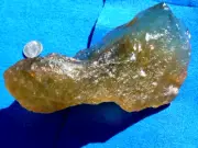 Libyan Desert Glass Meteorite Tektite impact specimen( 3700 ct)Stand alone Disp