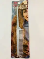 Vintage Lady Lora Aluminum Rat Tail Comb #1703 Made In Hong Kong NIP