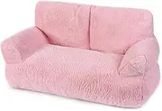 Pet Couch Bed, Washable Cat Bed for Indoor Cats, Calming Cat Couch, Fluffy Pet Sofa Bed Puppy Sleeping Bed, Dog Couch for Medium Small Dogs & Cats up to 20lbs,B