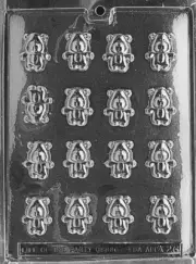 A026 Bite Size Teddy Bear Chocolate Candy Mold w/instructions