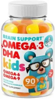 Omega 3 Gummies - Fishoil 3-6 - 9 + DHA Brain and Heart Support for Kids