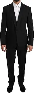 [Dolce & Gabbana] Black Wool One Button Slim Martini Suit