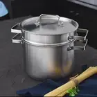 Saucepan Cookware with Lid Strainer Basket for Noodles Spaghetti Frying