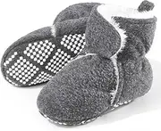 [Pro Goleem] Plush fleece Baby Booties, Warm Soft Baby Slippers, Stay On Sock Shoes, Easy to Put on, Cozy Non-Slip Adjustable Newborn Boots for Boys and Girls, Unisex Baby Gifts