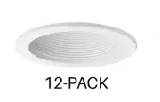 12-Pack Juno Lighting V4034 Wwh 4″ Round Baffle Trim White