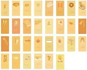 30PCS 1 Set Creative Postcards Artistic Beautiful Postcards, Orange Tone Time