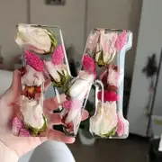 Pressed Flower Resin Letters With Led Light ,floral Resin Night Light 26 Letter Selection,50% Offer M