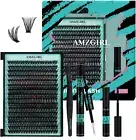 Lash Extension Kit 320Pcs,DIY Individual Lashes Clusters Kit,Lash Bond And Se...