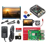 Raspberry Pi 4 2GB 4GB 8GB Starter Kit 7'' Touch Screen Power Supply Case