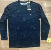 Spyder Men’s Rash Guard,Long Sleeve SWIM SHIRT , Quick Dry, 50+ UPF S BLK