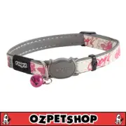 Rogz GlowCat Reflective Cat Collar - XS & S Sizes - Pink Butterfly