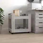 Desk Trolley Grey Sonoma 60x45x60 cm Engineered Wood,Versatile Under Desk Storage Trolley with Ample Storage & SmoothRolling Casters for Enhanced Office Organization Kitchen Furniture