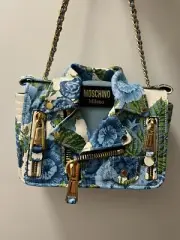 Moschino Jeremy Scott Leather Floral Biker Bag - New with Tags! - Made Italy
