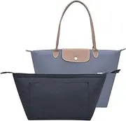 [Lckaey] purse Organizer Insert for Longchamp Bag le pliage Nevefull Tote Bag Organizer, Black, Medium
