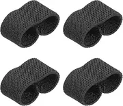 [uxcell] Elastic Belt Keepers, 4 Pack Strap Organizers Web Belt Loop Stays Backpack Strap Holder for 1.6" Wide Belts/Straps, Black