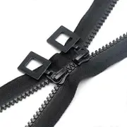 50/70/90/120/150CM Business Black Double-sliders Resin Zipper Backpack Down Jacket Tote Bag Open-end Zipper DIY Sewing Supplies 120cm