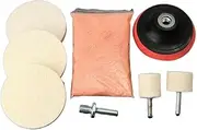 Cerium Oxide Glass Polishing Kit - 8 Pcs/Set Multifunctional Deep Scratch Remover Car Polish Pad, Felt Polishing Wheel Set for Windscreen and Glass Repair