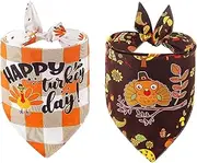 ADOGGYGO Thanksgiving Dog Bandana Fall Autumn Pet Bandana Reversible Triangle Bibs Scarf Accessories for Large and Extra Large Dogs Pets (X-Large, Black & Yellow)