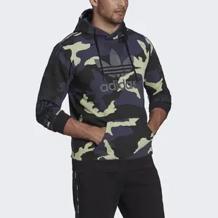 Adidas Camo Hoodie HF4882 男 連帽上衣 帽T 運動 休閒 迷彩 刷毛 舒適 國際版 藍黑