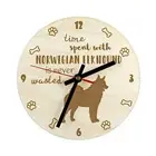 Norwegian Elkhound Larger Sperrholzuhr Art-Dog