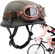 Motorcycle Helmets Vintage German Style Pilot Motobike Helmets Open Face Retro Motocross Helmets Motorcycle Accessories
