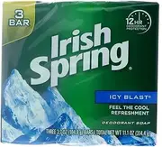 Irish Spring Deodorant Bar Soap, Icy Blast, 3.75 oz bars, 3 ea (Pack of 3)