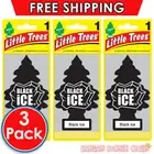 3 x Little Trees Air Freshener Black Ice Freshens Car Truck Taxi Home Office