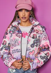 [Dolls Kill x Bratz] Hot N' Unbothered Puffer Jacket