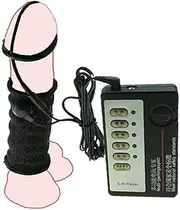 Vibration Chastity Cage Penis Electric Shock Penis Sleeve Electric Shock Conductive Ring Play and Ball Stretcher Adult Male Ball Exercise Device for Adult Sex Toys