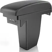 Compatible For Peugeot 2008 Armrest Box Retrofit Parts Interior Details Center Storage Box Car Accessories Special Car Armrest Arm USB(A2 black line Corium)