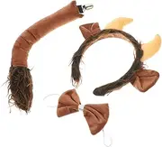 [WHAMVOX] 1 Set Ear Devil Headband Costume Tail Prop Party Favors Performance Hair Hoops Party Accessory Party Headdress Cloth Headband Hairbands Hair Hoops for Hair Decors