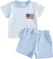 [Socutebabe] Infant Baby Boy Summer Outfit Fire Truck T Shirt Top Shorts Fire Engine Toddler Outfit Cute Summer Clothes
