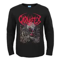 在飛比找蝦皮商城精選優惠-重磅心理樂隊 Carnifex T 恤男式長袖棉 T 恤圖案