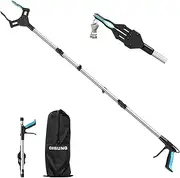 Reacher Grabber Tool Heavy Duty:Gisung 44 Inch Foldable Grabbers for Elderly with Upgraded Rotating Anti-Slip Jaw & Strong Magnetic Tip, Sturdy Reaching Assist Tool for Trash Pickup, Arm Extension