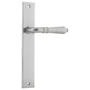 Sarlat Rectangular Lever Latch Set, Brushed Chrome