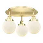 Innovations Lighting 916-3C-10-18 Beacon Flush Beacon 3 Light - Satin Gold /