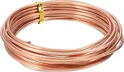 uxcell 99.9% Pure Copper Wire for Jewelry Making, 10 Gauge (2.6mm) Copper Craft Wire 14.8 Feet Beading Jewelry Making Supplies for Crafting Wreath Electroculture Gardening