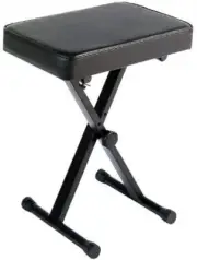Adjustable Padded Keyboard X-Style Bench Black Piano Stool Cushion Seat Chair